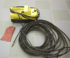 riool ontstopings apparatuur: karcher doorspuit pomp